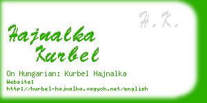 hajnalka kurbel business card